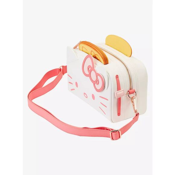 Loungefly Sanrio Hello Kitty Toaster Crossbody Bag with Removable Toast Coin - Picture 2 of 6